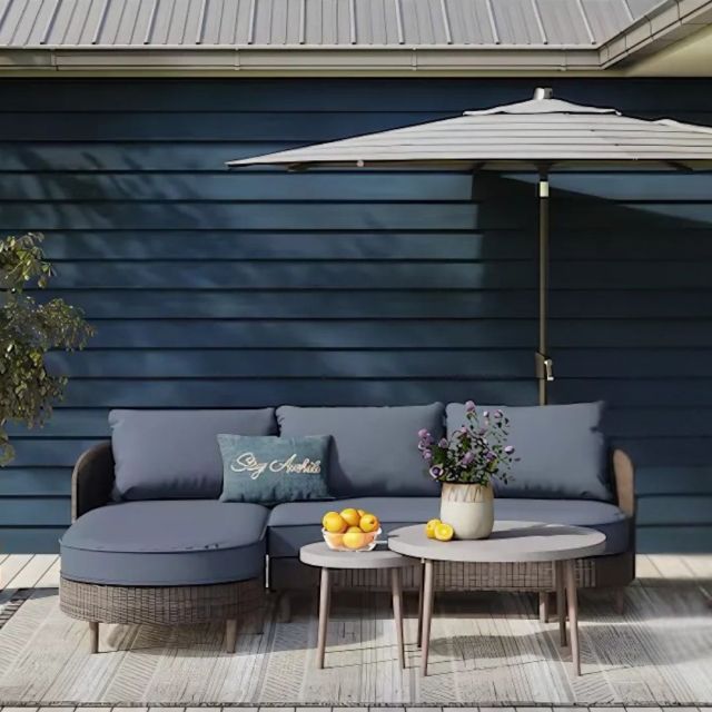 4th of July Sales patio furniture set on a deck