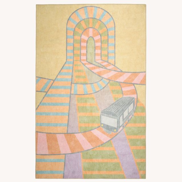 train rail kids rug