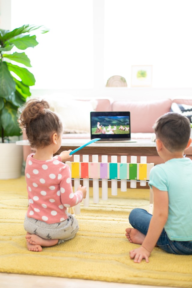 a picture of one of the coolest homemade instruments we've seen, a DIY Xylophone