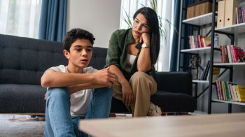 mom and tween talking