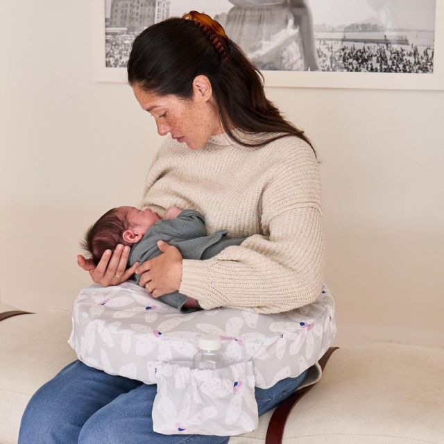 mother nursing baby using My Breast Friend pillow