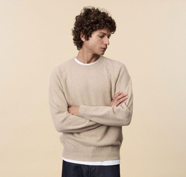 person wearing the sweater