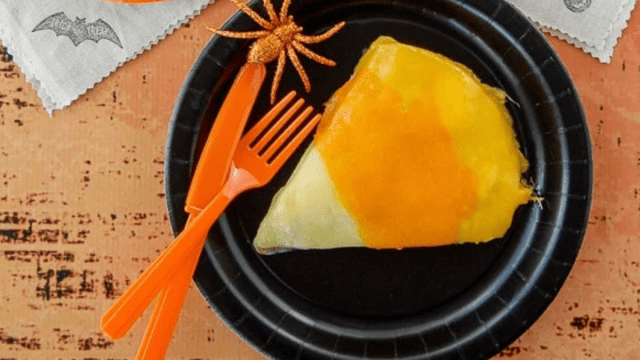 Candy Corn Quesadillas are a fun Halloween dinner idea for kids or Halloween meal
