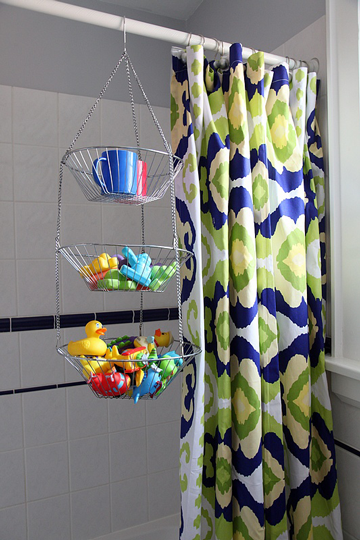a storage hack for bath toys